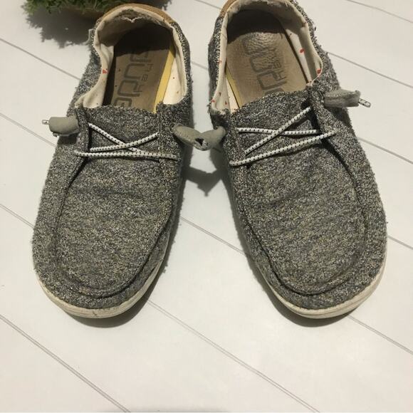 Hey Dude Wendy Slip On Shoes Sneakers‎ Gray Mustard Mix Women’s Size 7 - Picture 2 of 7